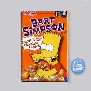 Bart Simpson Müsli - 2"" x 3"" KÜHLSCHRANKMAGNET (Vintage Box die Spielzeuge Retro Kellogs) - Bild 1 von 2