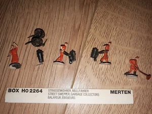 Merten H0 2264 Straßenkehrer Müllfahrer Figuren Minifiguren Plastiken unverbaut  - Bild 1 von 8