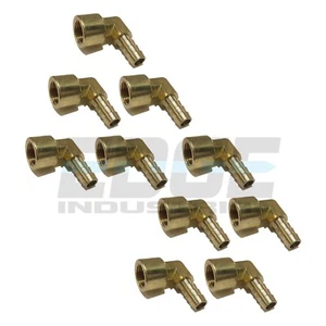 (10 PACK) 3/8 HOSE BARB ELBOW X 3/8 FEMALE NPT Brass Pipe Fitting Gas Fuel WOG - Picture 1 of 2