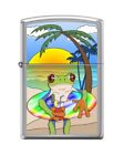 Cool Frog On Vacation In Tropical Paradise  ZIPPO LIGHTER