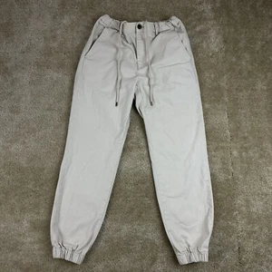 Brooks Brothers Mens Joggers capri Pants 30x27 Khaki Flat Front stretch Cotton - Picture 1 of 17