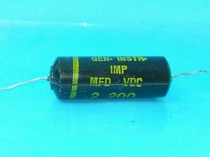 GENERAL INSTRUMENTS IMP PYRAMID .2 UF 200V CAPACITOR TONE CAP TEST 100% SINGLE - Picture 1 of 2