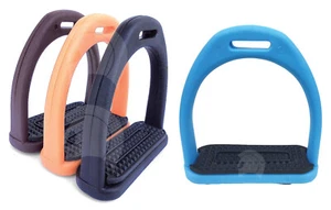 Polymer Composite Horse Stirrups Light Weight  Beautiful Colors 4.5" PAIR (2) - Picture 1 of 21
