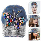  Women's Peaked Cap Colored Diamond Stage Performance Hat Fabric Miss Butterfly