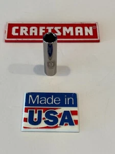Vintage Craftsman 1/4" Drive 9MM 6 Point Deep Socket Metric Easy Read 34623 USA - Picture 1 of 3