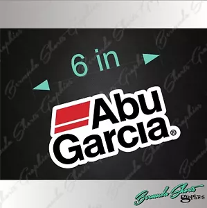 ABU GARCIA Fishing sticker / 6" Vinyl Vehicle Watercraft Gear Graphic Decals SI - Picture 1 of 2
