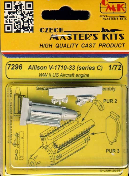 Cmk Allison 1710-33 (Serie C) WWII US Aircraft Motore 1:72 Modello Kit - Immagine 1 di 1