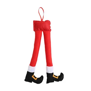 Christmas Elf Santa Legs Car Accessories Christmas Decor for Home Xmas Tree Pend - Picture 1 of 9