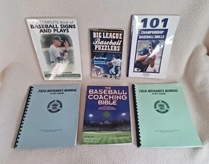 Lot Of 6 Baseball Books Coaching Educational And Informative - Picture 1 of 18