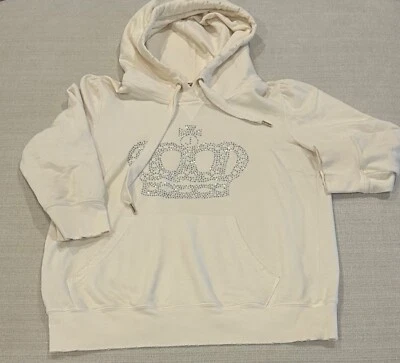Super Cute Y2K Vintage Juicy Couture Hoodie. Size XL. Rhinestones.Distressed. - Image 1 of 4