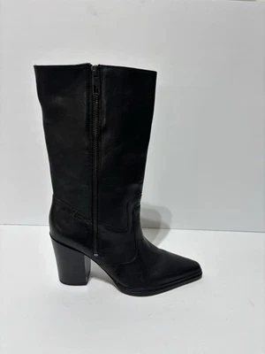 Franco Sarto Women’s Jaxon Black Leather Boots, Size 8.5 M - Image 1 of 4