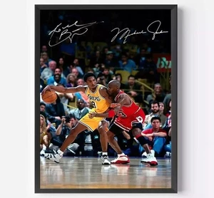 Michael Jordan Guarding Kobe Bryant Poster, Sport Poster, Michael Jordan Poster - Picture 1 of 6