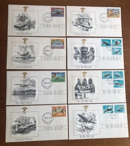 (8) FAI Sponsored FDC / Signed w/COA. 1978 Aviation Tribute. Liberia/Rwanda - Picture 1 of 8