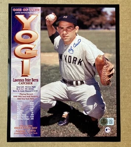 Yogi Berra NY Yankees HOF Day Autographed Photo. 1 of 7500. Beckett Certified - Picture 1 of 4