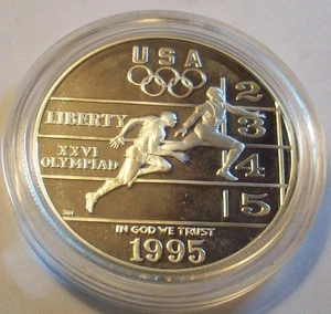 1995 P ATLANTA TRACK AND FIELD LOW MT 137K 90% SILVER DOLLAR COMMEMORATIVE LOT - Picture 1 of 2