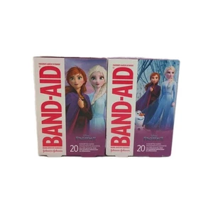 2 Boxes - Band-Aid Disney Frozen Assorted Size Adhesive Bandages 20 Ct Elsa Ana - Picture 1 of 6