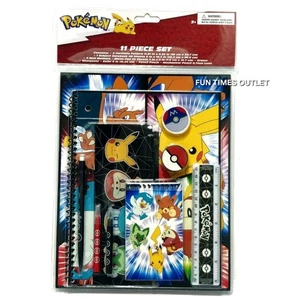 Pokemon Pikachu 11 Pc Value Pack Set School Stationary Supplies Nintendo New - Picture 1 of 5