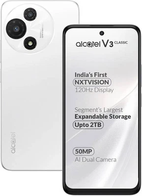 Alcatel V3 Classic 5G (Halo White, 4GB RAM 128GB) Dimensioni 6300 NFC - Immagine 1 di 4