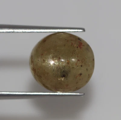 6.44 Ct Certified Natural Greenish Honey Cat’s Eye Chrysoberyl Loose Gemstone - Image 1 of 4