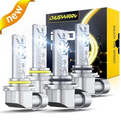 Combo de bombillas LED de haz alto bajo 6000K para Toyota Land Cruiser 1991-2007 Foto 1 de 4