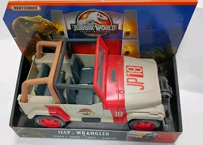 Jurassic World Matchbox Legacy Collection Jeep Wrangler with Winch Vehicle NEW ! - Image 1 of 3