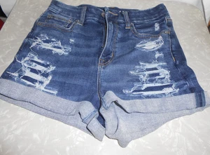 American Eagle abgeschnittene Shorts Größe 4 Next Level Stretch abgenutzt - Bild 1 von 7