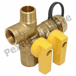 1/2" Threaded Webstone Pro-Pal Expansion Tank Pro Service Valve w/ Drain, #41672 - Picture 1 of 1