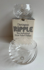 Dartington Ripple Two Individual Fruit/Salad Dishes In Original Box FT287/3
