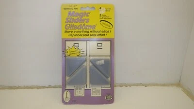  MAGIC SLIDERS 2x2x2-3/4" TRIANGLE (50x50x70 mm) 4 SLIDING PADS W/ADHESIVE, NIB - Image 1 of 4