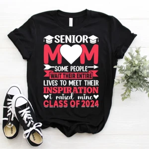 Proud Senior Mom 2024 Graduation Grad Class Of 2024 Women T-Shirt SIze S-5xl - Picture 1 of 4
