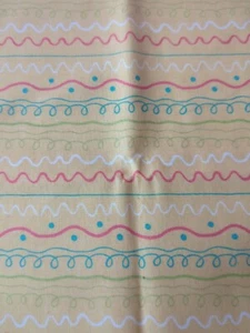 Abstract Stripes On Yellow Cotton Fabric - Picture 1 of 3