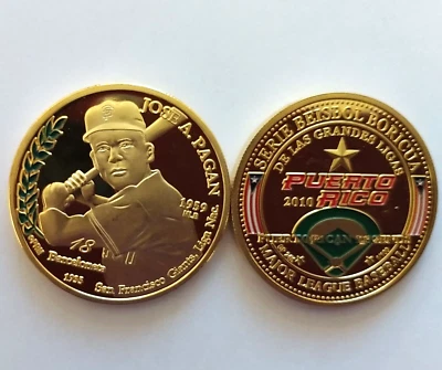 JOSE PAGAN Barceloneta PUERTO RICO MLB Basebali Beisbol token ficha medalla moneda Foto 1 de 4