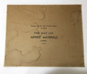 The May Co. Artist' materials California 16x20 Canvas Panel Vintage Very Old - Picture 1 of 6