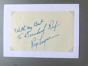 REX LAYNE (†2000) "CAJAS" firmado escote original 10x15 autógrafo - Imagen 1 de 1