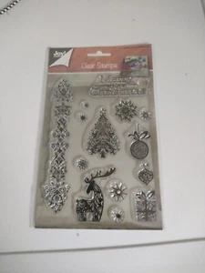 CLEAR STAMPS CHRISTMAS FOR SCRAPBOOKING NEW JOY CRAFTS - Picture 1 of 2