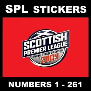 Panini SPL 2009 Scottish Premier League stickers No's 1 - 261 - Picture 1 of 3