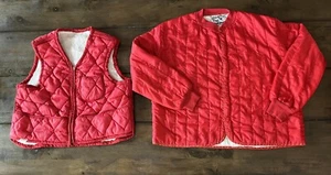 Chaleco y chaqueta de colección Frigid Wear para hombre grande rojo aislado caza al aire libre cremallera completa - Imagen 1 de 17
