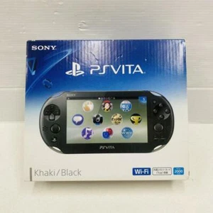 【Unused】SONY PlayStation PSVita Wi-Fi Model Khaki Black PCH-2000 ZA16 Cosole F/S - Picture 1 of 11