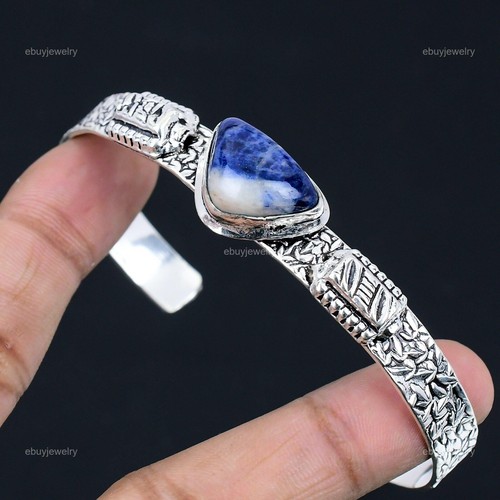 VALENTINO Regalo Per Il Suo Bracciale Pietra Preziosa Sodalite Naturale Argento Sterling 925 Regolabile