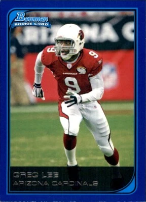2006 Bowman BLUE #218 Greg Lee RC SERIAL #419/500 ARIZONA CARDINALS PITT PANTHER - Image 1 of 2