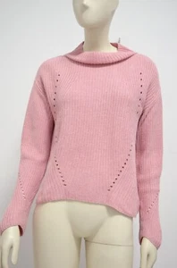 Brora Cotton pink Cable Knit Sweater Jumper Size 8/10 - Picture 1 of 6