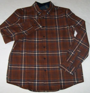 NWT Pendleton Brown/Navy/Cream Plaid FIRESIDE Shirt 100% Virgin Wool Men's XL - Picture 1 of 5