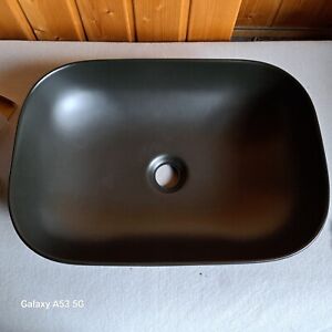 Aufsatzwaschbecken oval schwarz