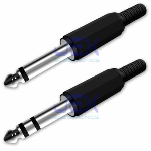 6,35 mm 1/4 Zoll Stecker Stereo Reparatur Kopfhörer Mikrofon Buchse Stecker Audio Löten - Bild 1 von 6
