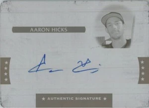 Aaron Hicks 2008 Razor Rookie Autograph Press Plate Auto RC 1/1 - Picture 1 of 2