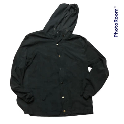 Chaqueta negra para hombre talla mediana Triumph Over Tragedy ligera cremallera completa broches de presión Foto 1 de 4