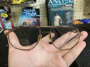Vintage Magnivision Aviator Eyeglasses Gold & Tortoise Flex Frame 1.25 D2 - Picture 1 of 24