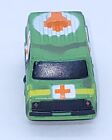 VINTAGE Micro Machine Vehicle Green Camouflage Medical Cross Rescue Van 1987