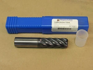 Niagara Carbide End Mill 3/4 x 4" long 6 flute 1-3/4" LOC w/ .120 radius - Picture 1 of 4