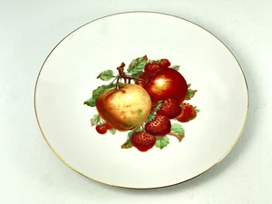 Plato de postre vintage Bareuther Waldsassen Baviera Alemania fruta manzana fresa - Imagen 1 de 3